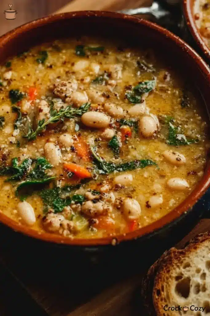 Tuscan white bean soup fall dinner 2659 image 002