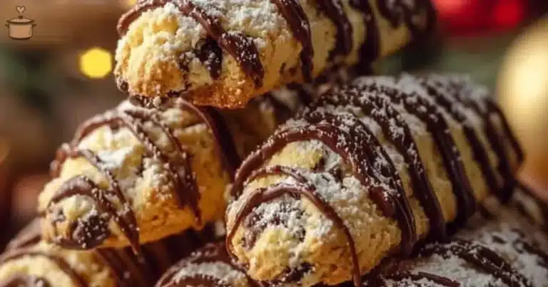 Delicious cannoli cookies with creamy filling on a decorative plate