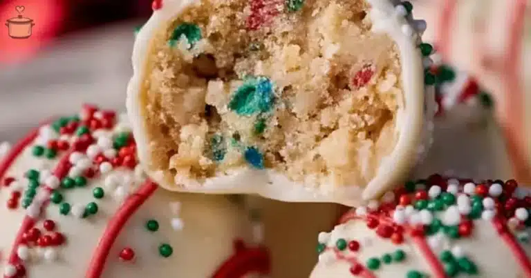 Delicious Christmas Tree Cake Truffles decorated for the holiday season