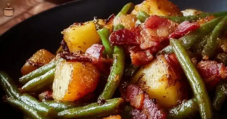 Country Ranch Green Beans and Potatoes with Bacon dish