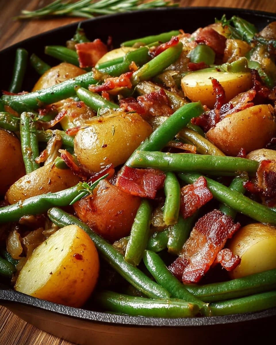 Country Ranch Green Beans and Potatoes with Bacon