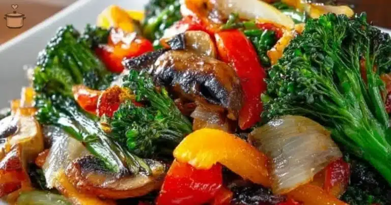 Colorful sautéed vegetables on a plate, showcasing healthy cooking options.