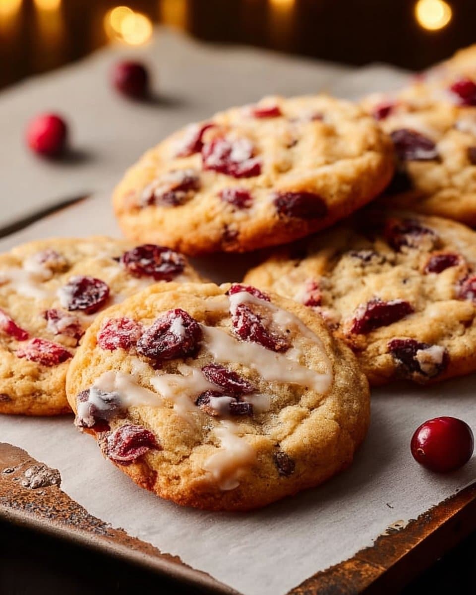 Chewy Christmas Cranberry Orange Cookies