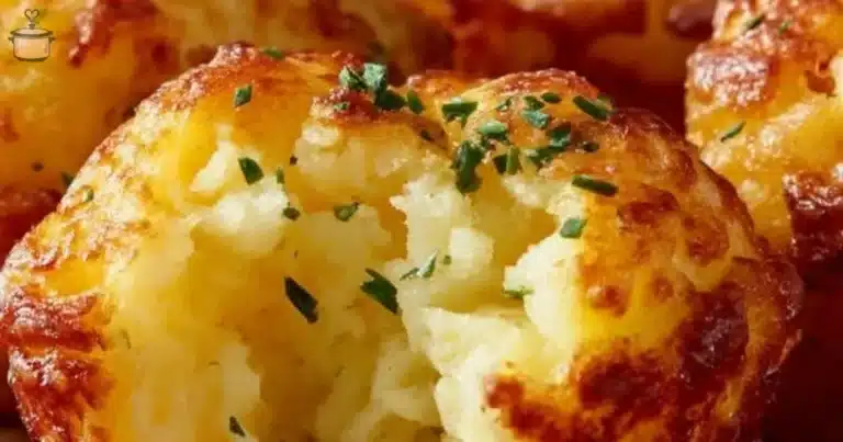 Delicious leftover mashed potato cheese puffs ready to be enjoyed