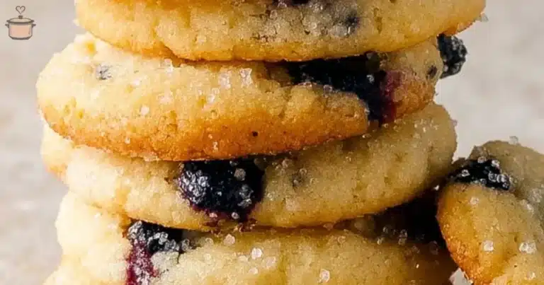 Batch of freshly baked Lemon Blueberry Cookies on a cooling rack