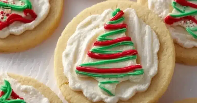 Delicious Little Debbie Christmas Tree Cake Cookies decorated for the holidays.