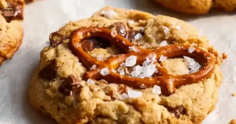 Homemade Peanut Butter Pretzel Cookies with a crunchy texture and sweet flavor