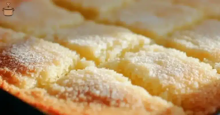 Perfectly baked French Butter Cake on a decorative plate.
