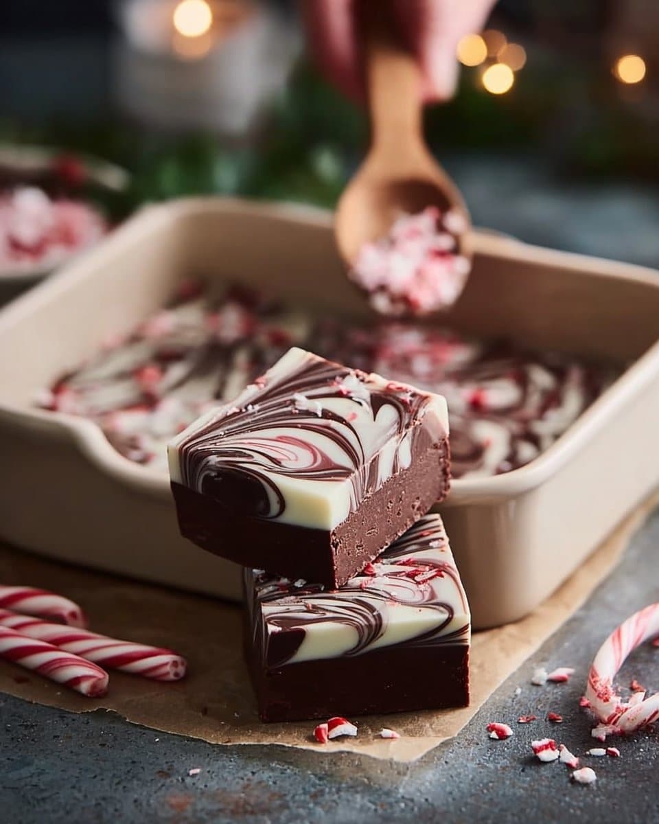 Peppermint Swirl Fudge