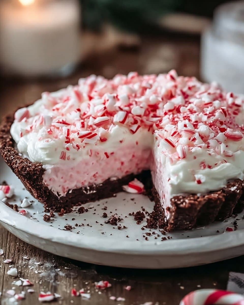Quick Christmas Peppermint Pie
