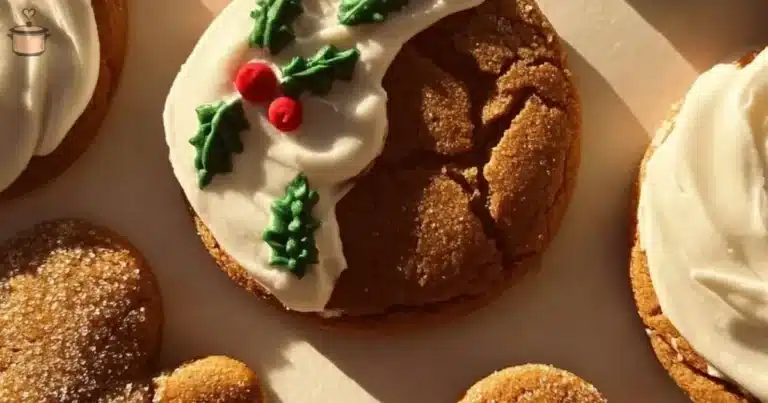 Deliciously soft gingerbread cookies on a festive plate