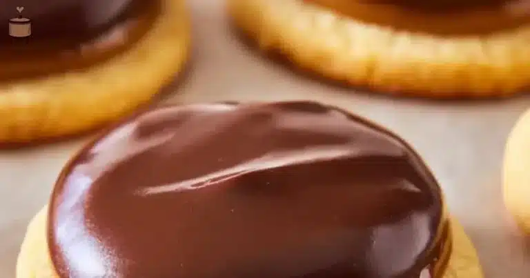 Delicious Twix Cookies with chocolate and caramel topping