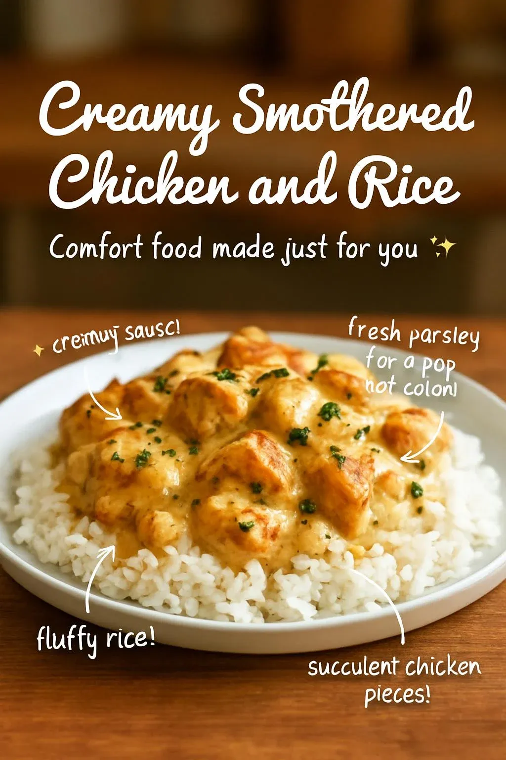 Creamy Smothered Chicken and Rice