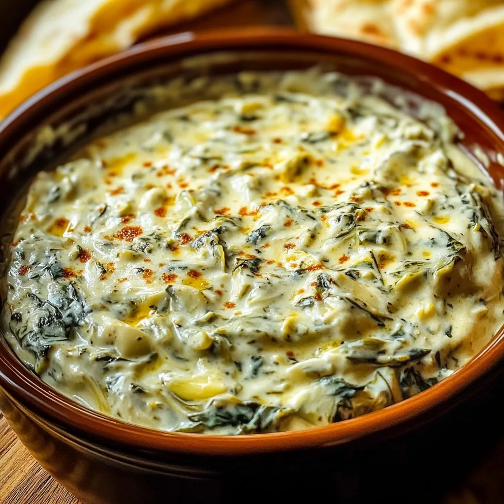 Crockpot Creamy Spinach Artichoke Dip
