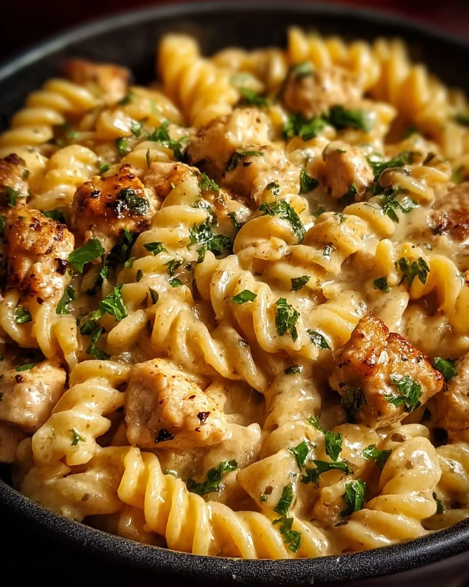 The Best Crockpot Garlic Parmesan Chicken Pasta Recipe