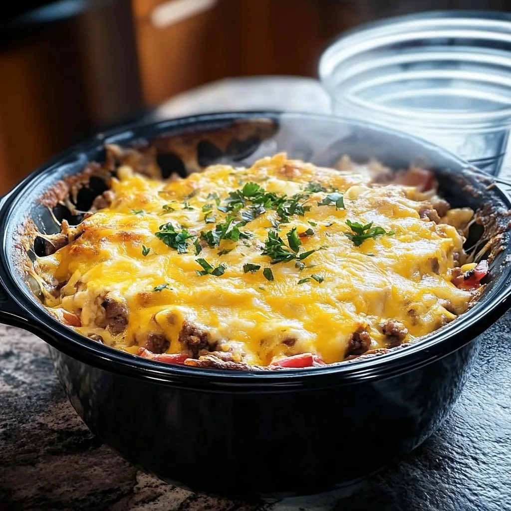 Overnight Slow Cooker Breakfast Casserole