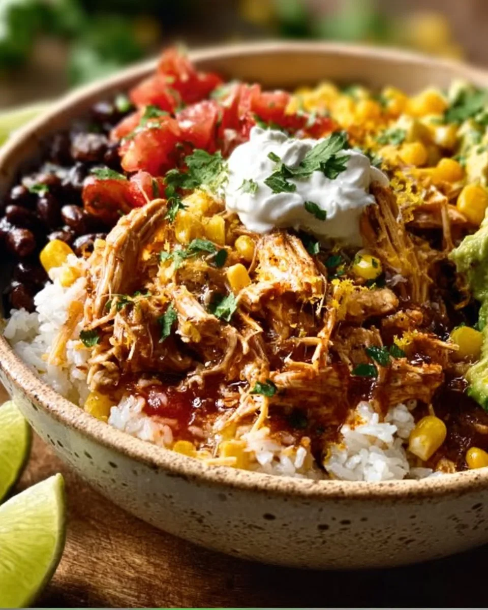 Slow Cooker Chicken Burrito Bowl