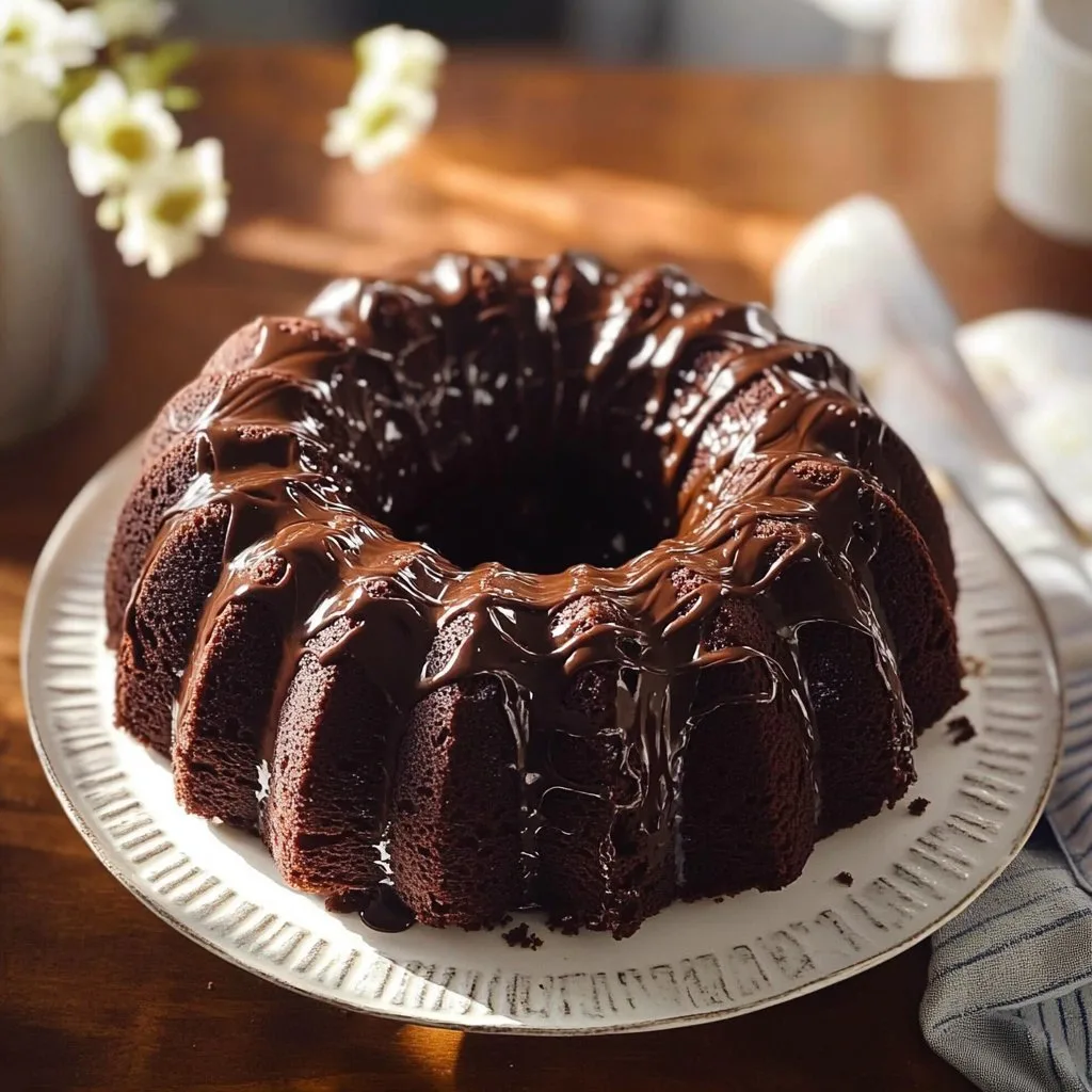 Bundt-Style Chocolate Ganache Cake