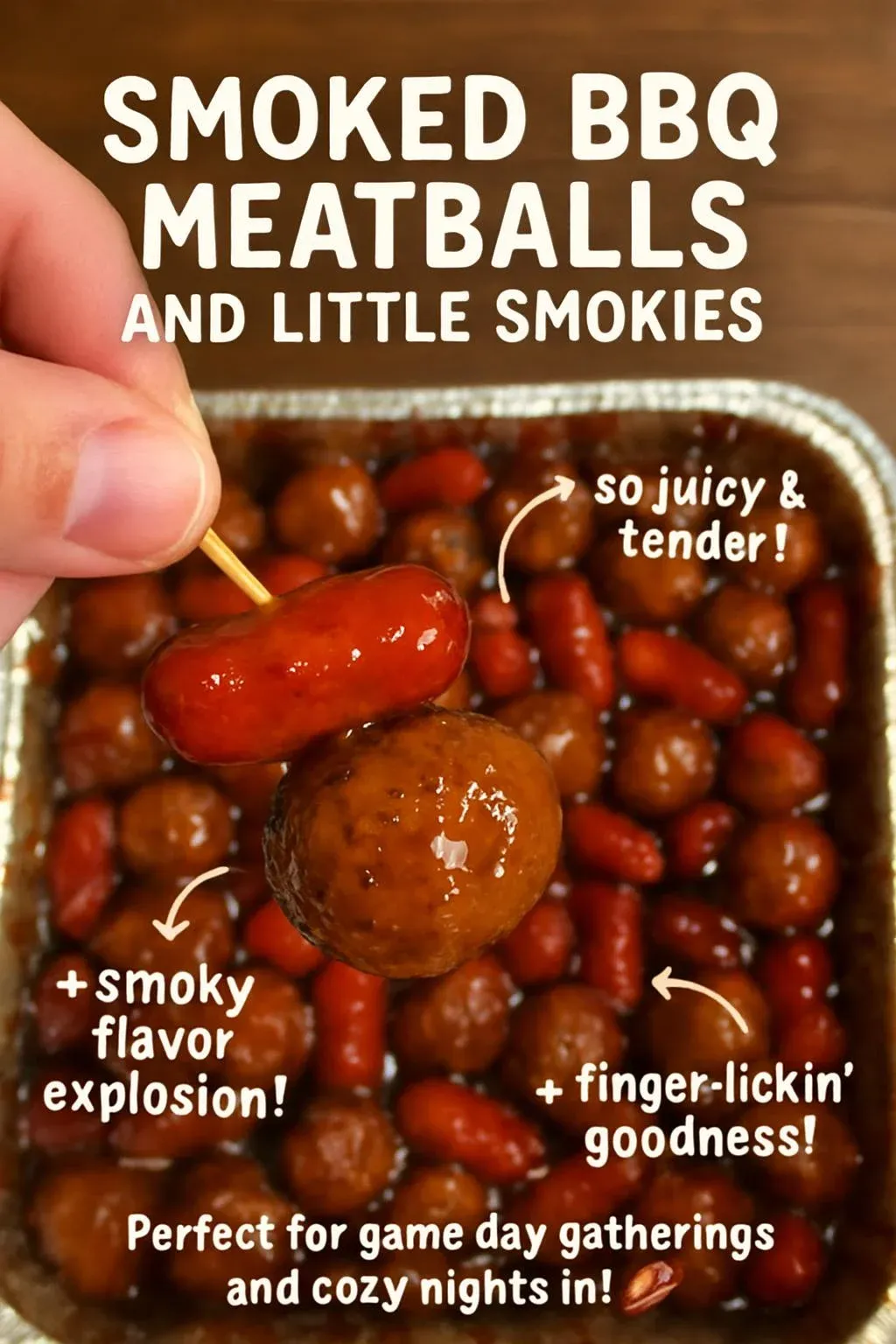 Smoked BBQ Meatballs and Little Smokies