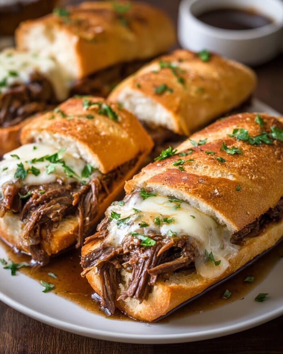 Crockpot French Dip Sandwiches
