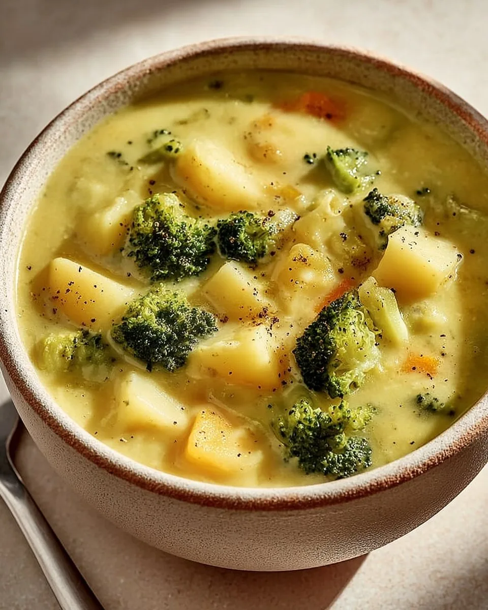 Broccoli Potato Cheese Soup Recipe
