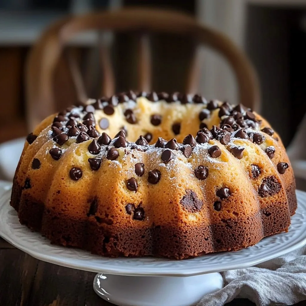 Ricotta Chocolate Chip Bundt Cake