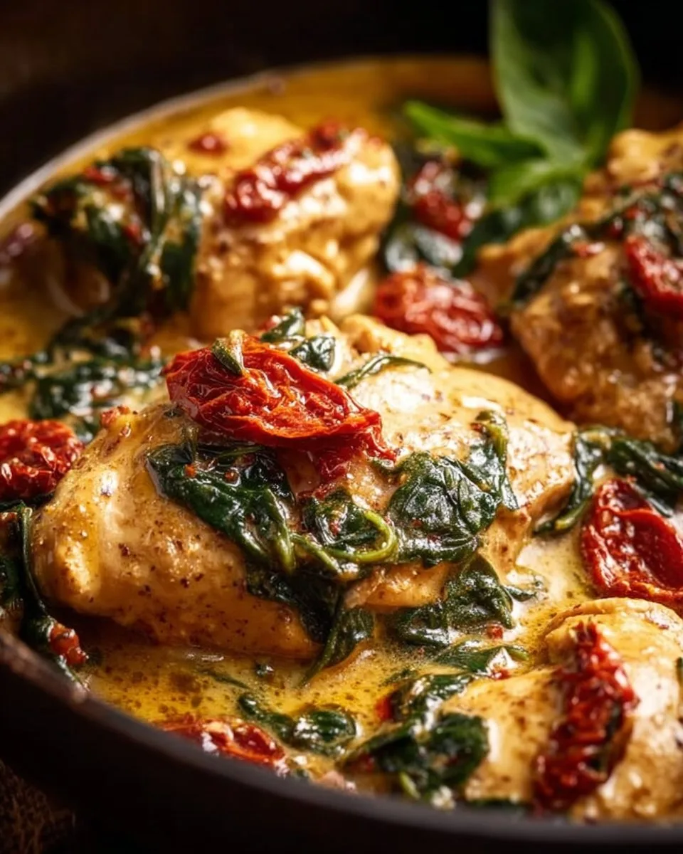 Slow Cooker Tuscan Chicken