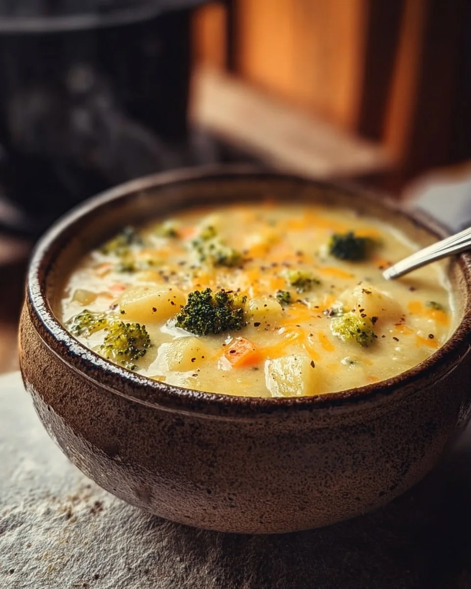 Broccoli Potato Cheese Soup Recipe