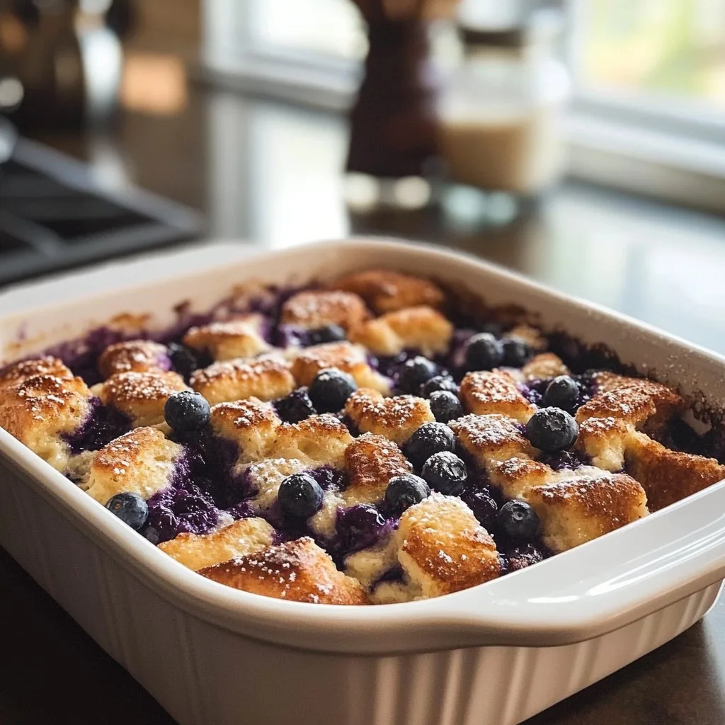 Quick Blueberry French Toast Casserole