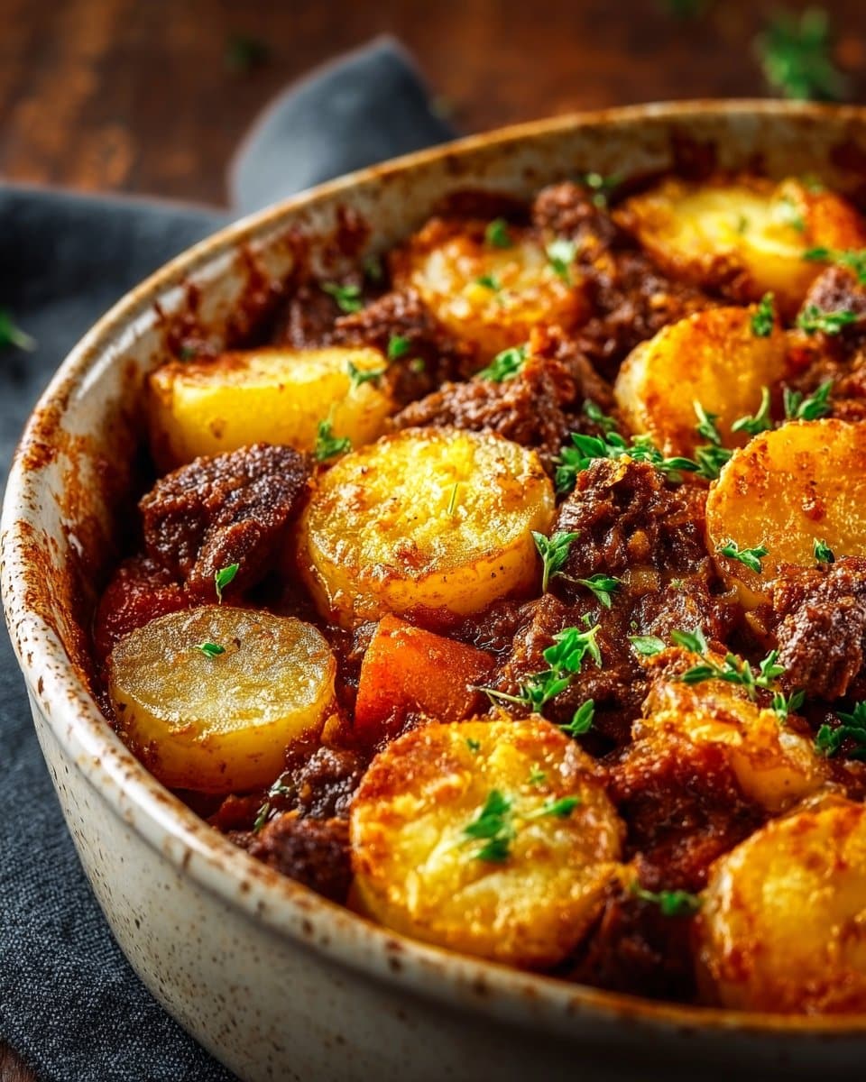 Slow Cooker Beef and Potato Casserole