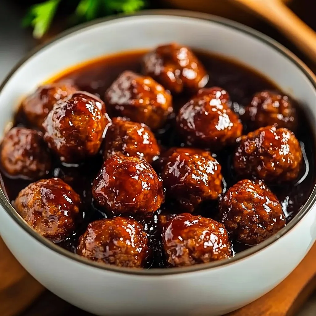 Crockpot Meatballs with Grape Jelly Sauce