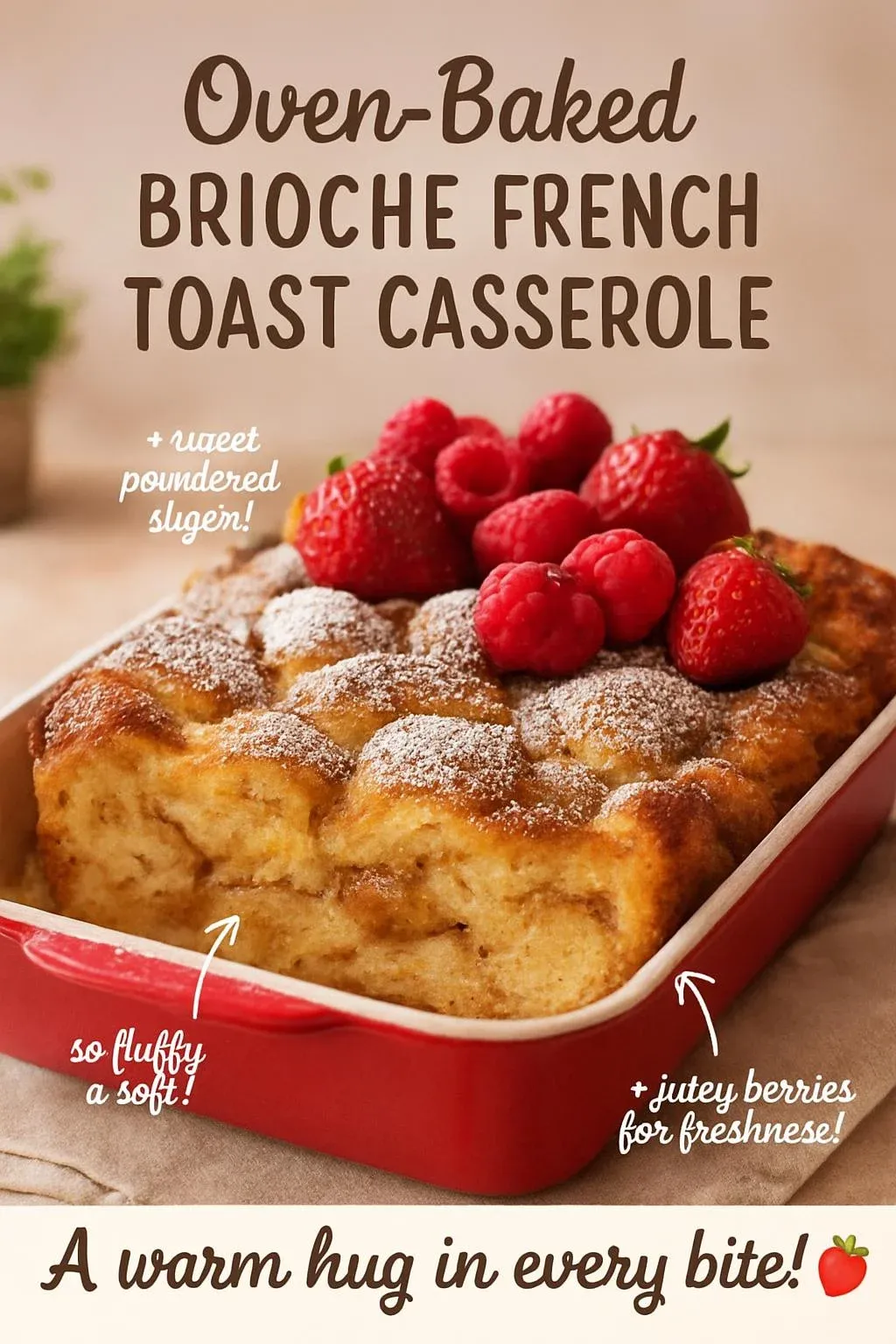 Oven-Baked Brioche French Toast Casserole