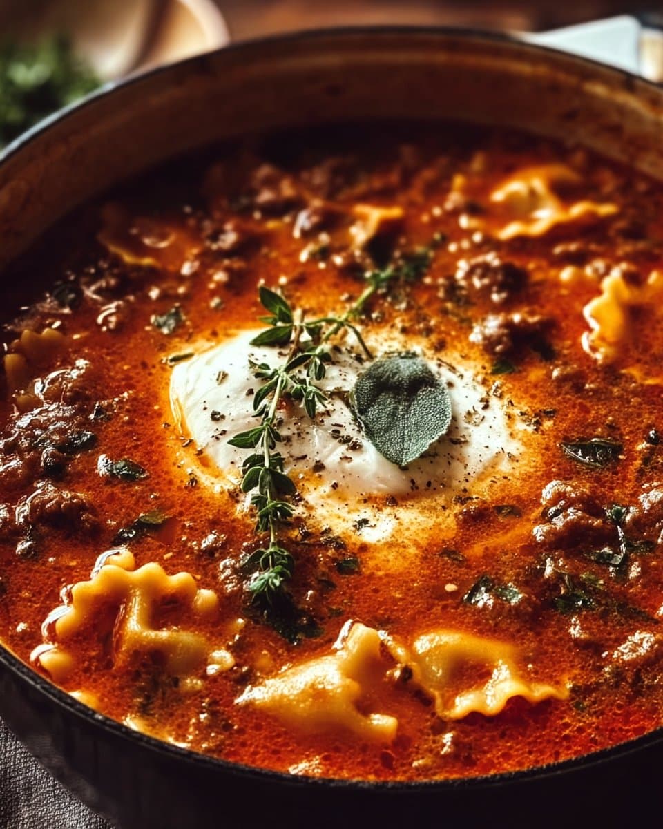 BEST EVER One-Pot Lasagna Soup Recipe!