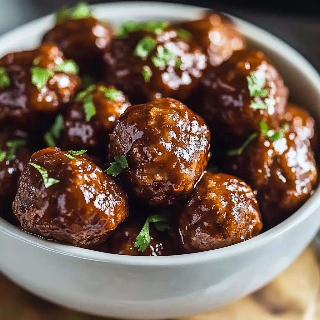 Classic Crockpot Cocktail Meatballs - moanaskitchen