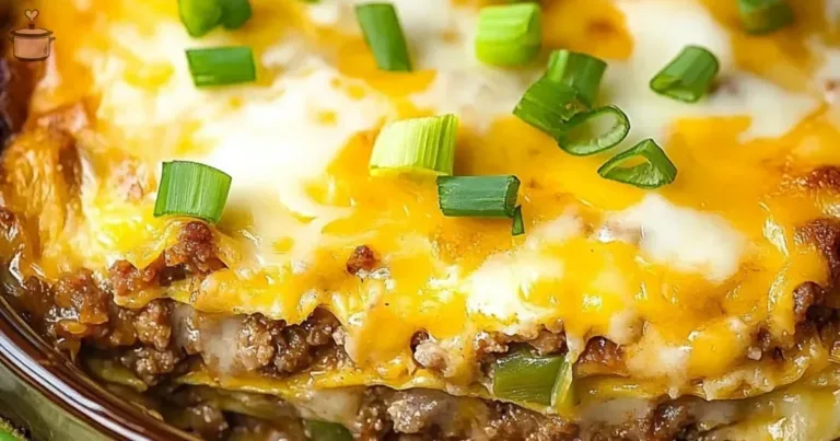 Delicious crockpot breakfast casserole dish served with fresh herbs