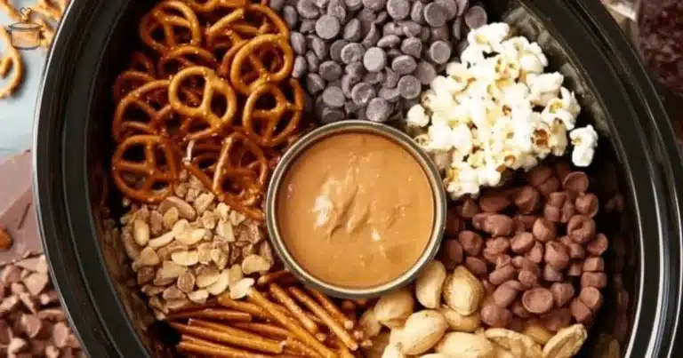 Delicious homemade Crockpot Candy made with nuts and chocolate.