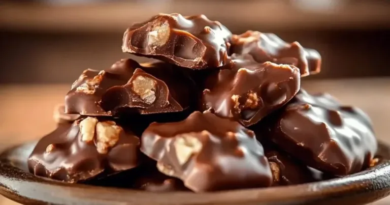 Delicious homemade Crockpot Candy made with chocolate and nuts in a slow cooker