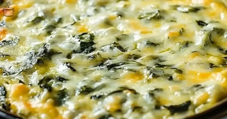 Crockpot creamy spinach artichoke dip served in a bowl