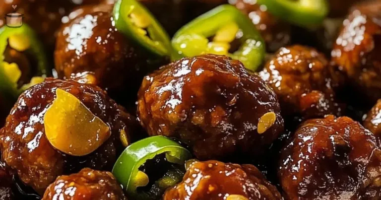 Crockpot Mississippi Meatballs served in a dish