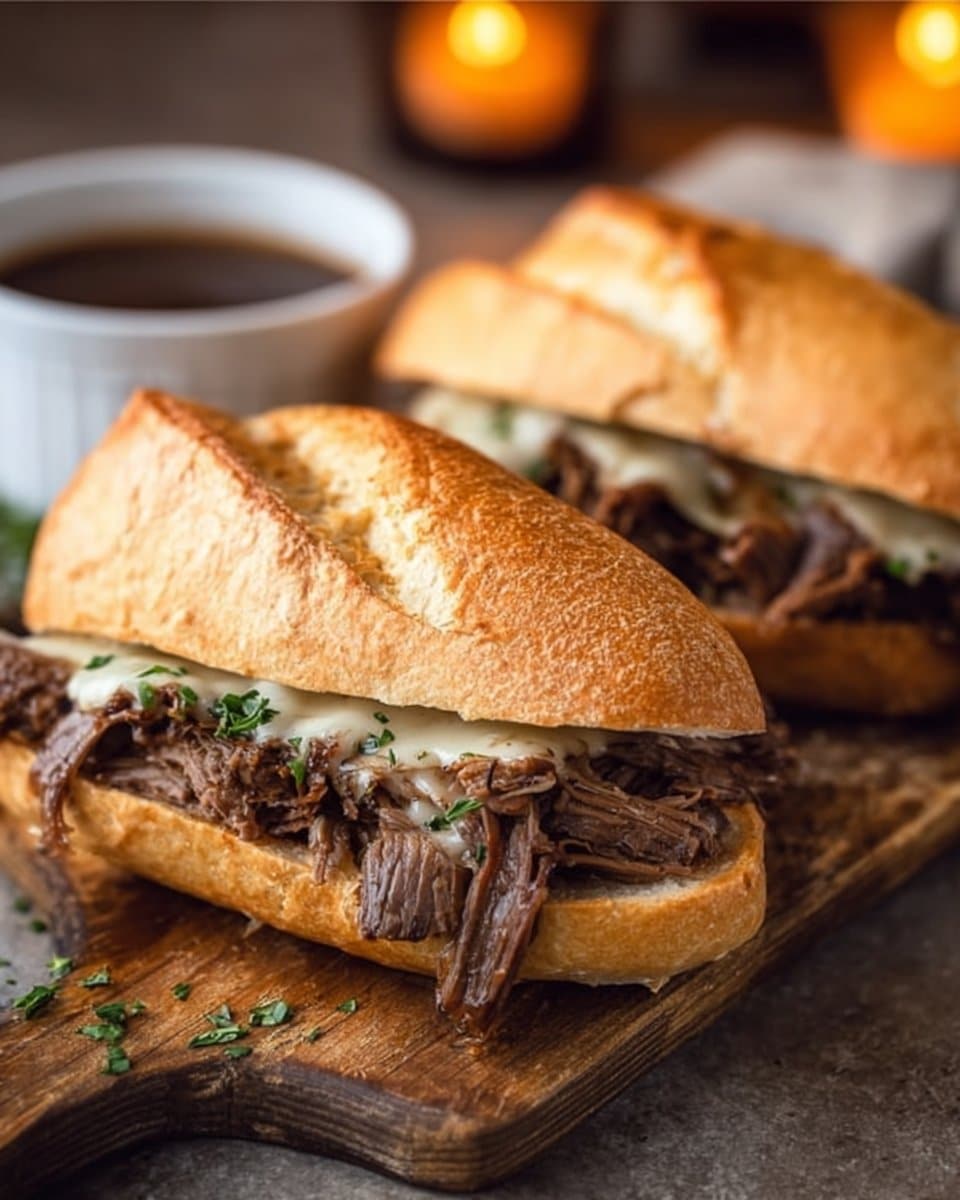 Crockpot French Dip Sandwiches