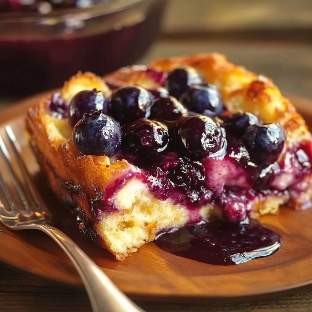 Overnight Vanilla Blueberry French Toast