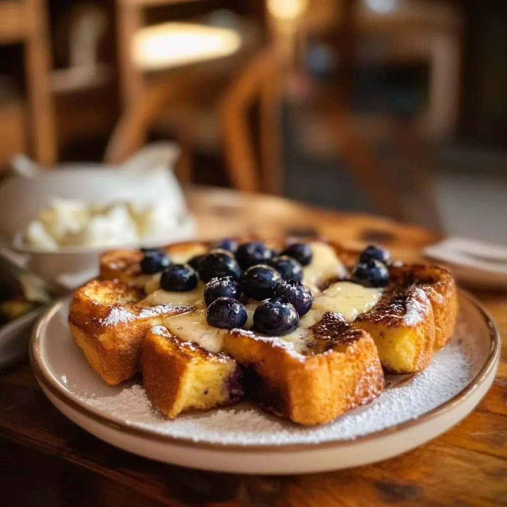 Overnight Vanilla Blueberry French Toast
