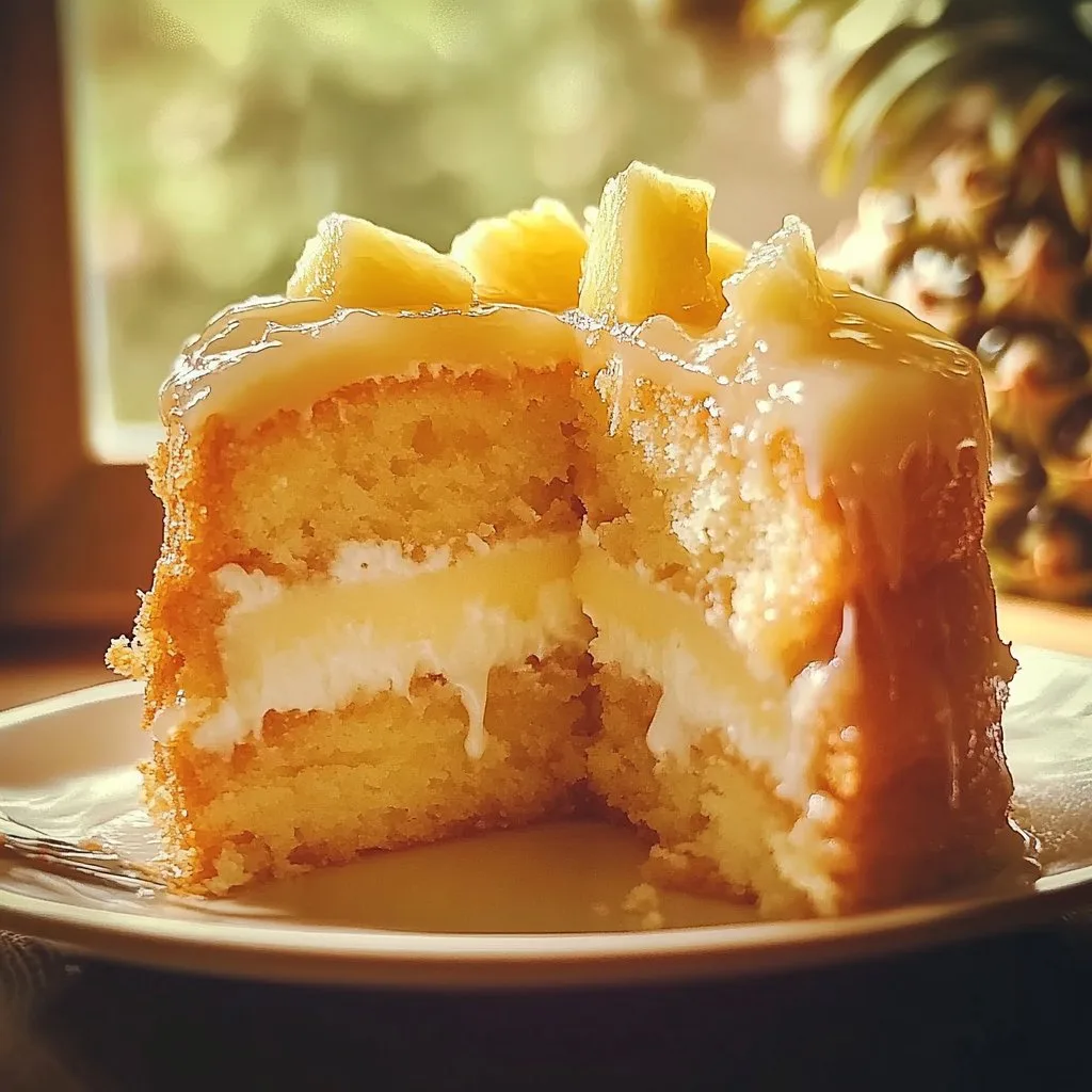 Juicy Pineapple Heaven Cake – A Tropical Delight