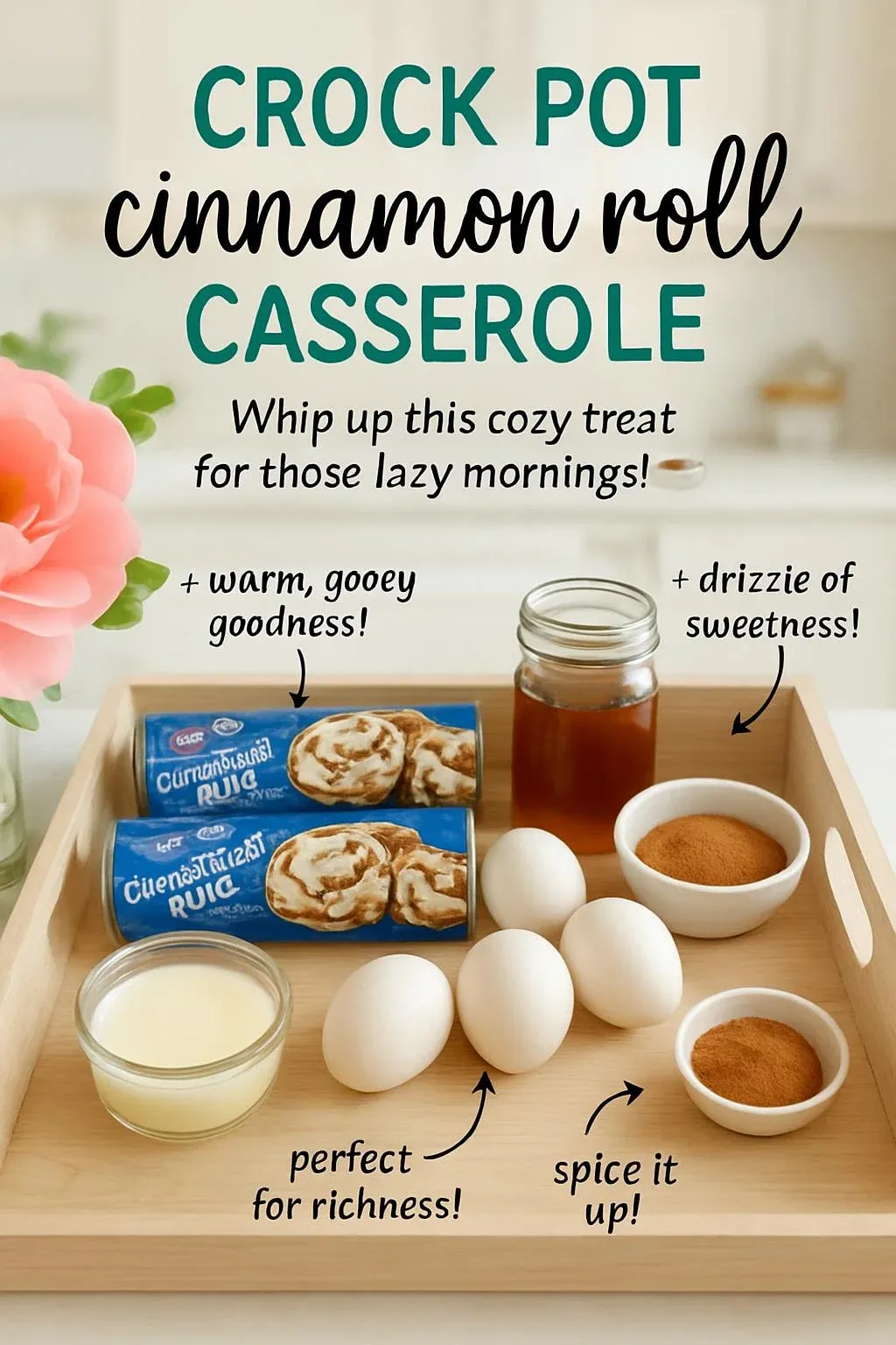 Crock Pot Cinnamon Roll Casserole Recipe