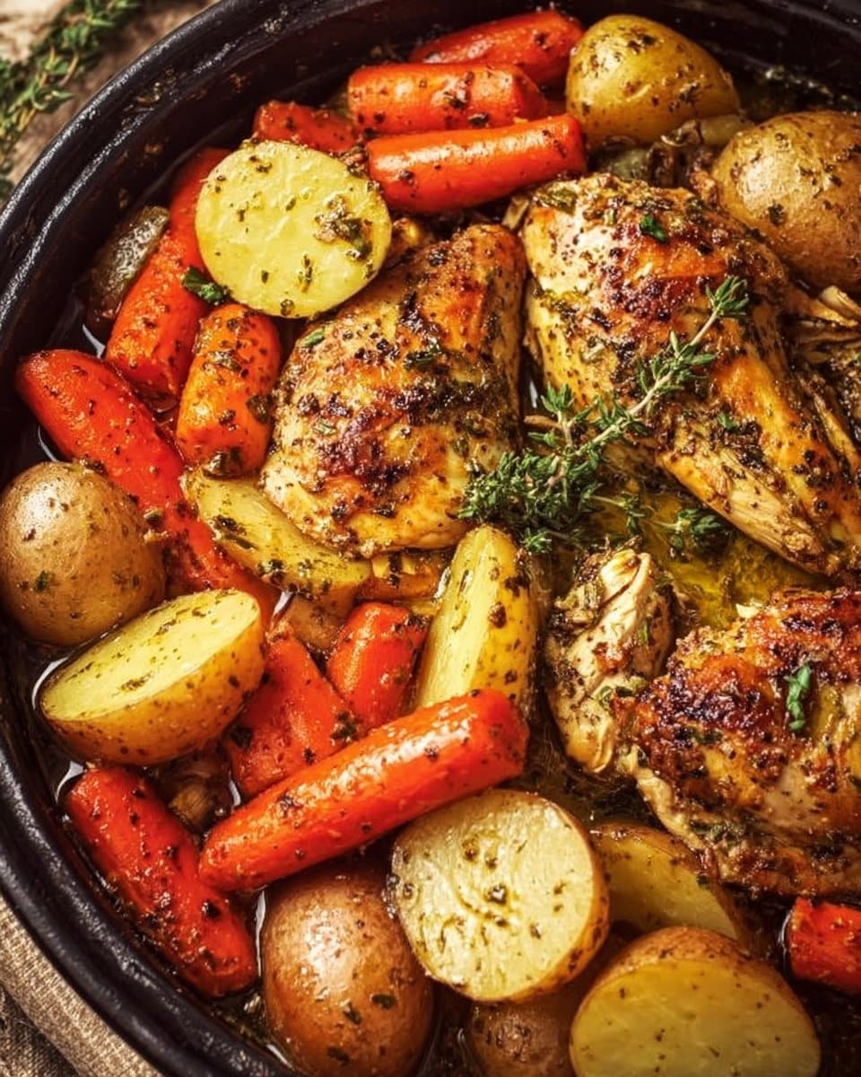 Slow Cooker Garlic Butter Chicken and Veggies