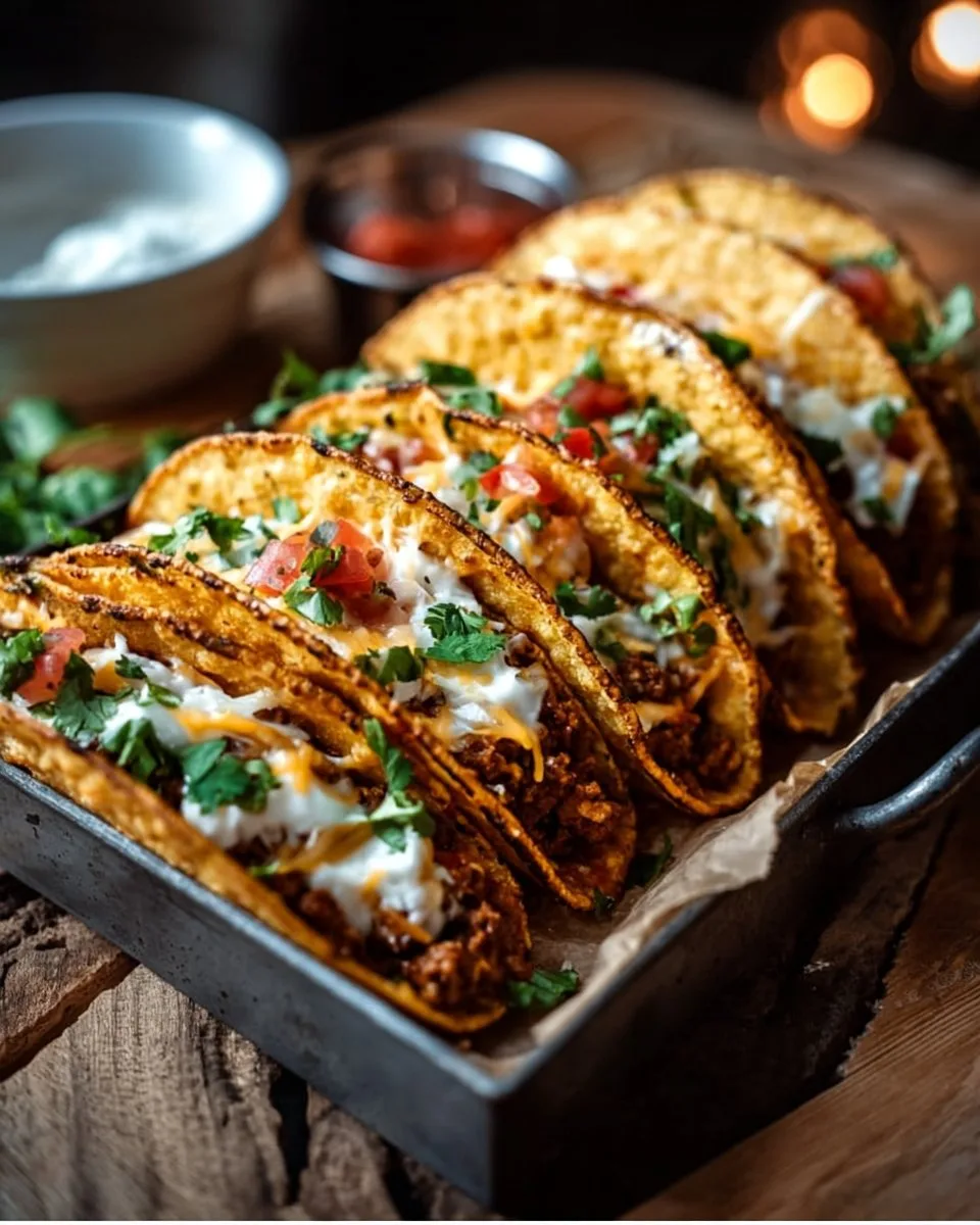 Oven-Baked Cheesy Tacos (Crispy & Loaded) You’ll Love!