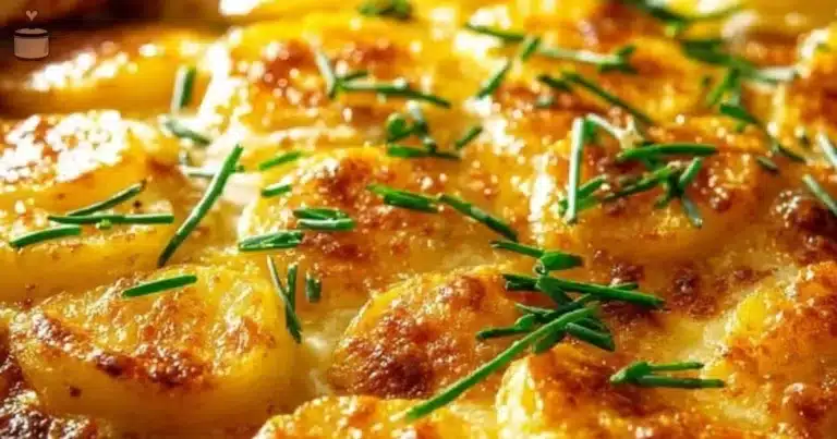 Slow cooker beef and potato casserole dish served freshly cooked