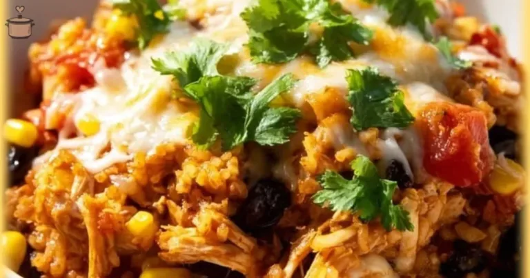 Delicious slow cooker chicken burrito bowl with vibrant ingredients