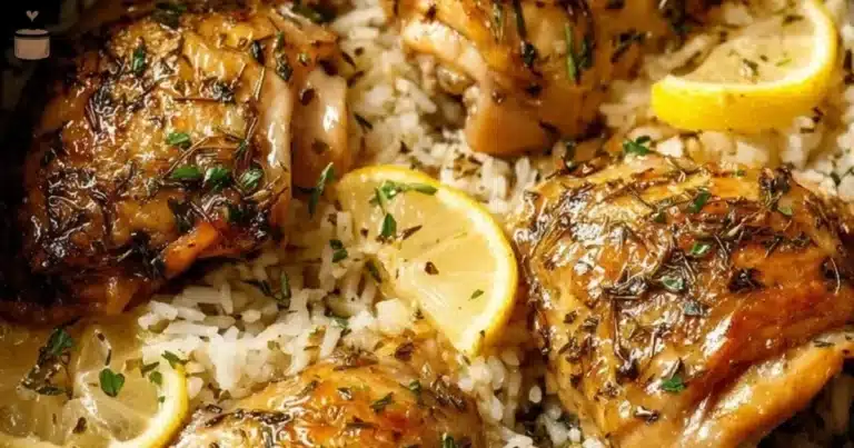 Slow Cooker Lemon Herb Chicken seasoned with aromatic herbs and citrus zest