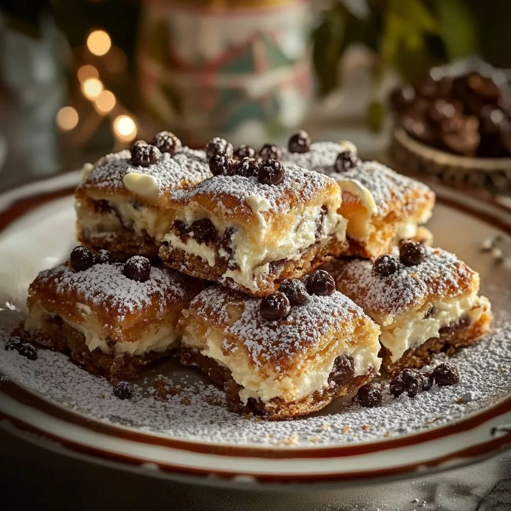 Classic Cannoli Squares